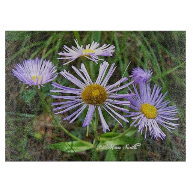 Tabla De Cortar Wildflowers púrpuras (Anverso)