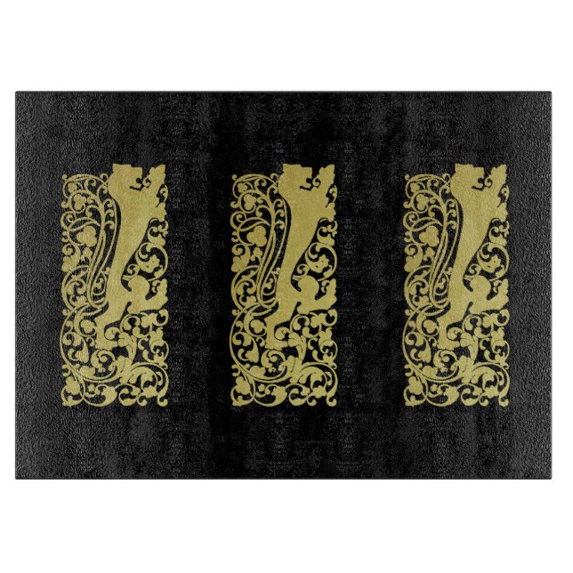 Tabla De Cortar Will Bradley Heraldic Lion (Anverso)