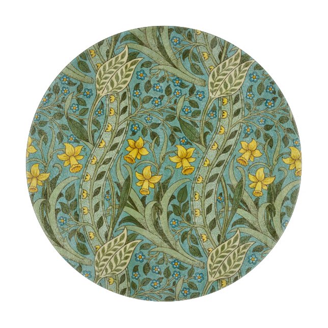 Tabla De Cortar William Morris Daffodil Floral Pattern Classic (Anverso)