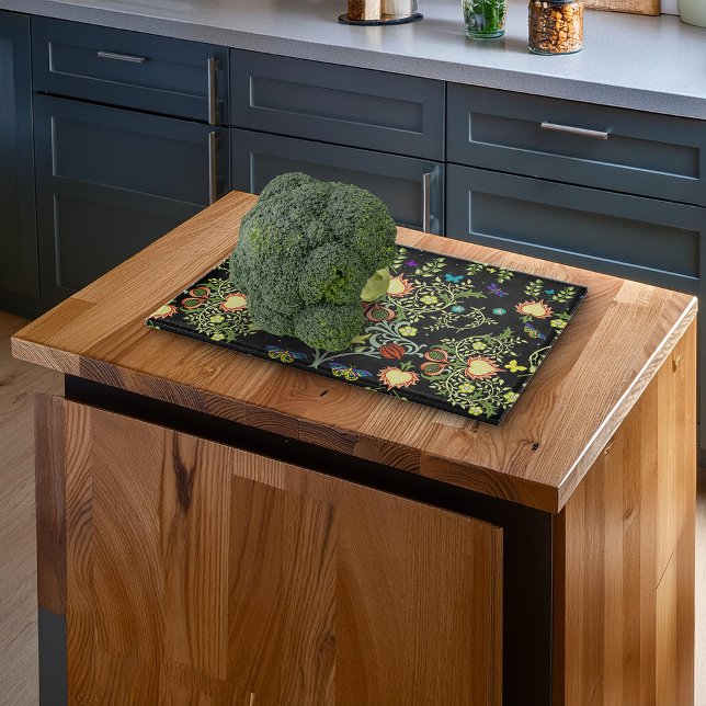 Tabla De Cortar William Morris Floral (Perfect for chopping broccoli)