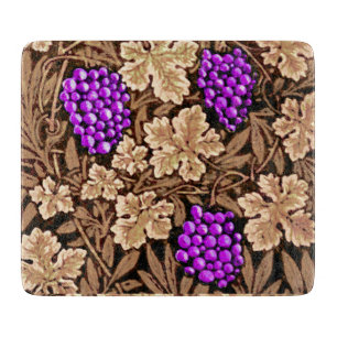 Tabla De Cortar William Morris Grapevine, Brown y Purple