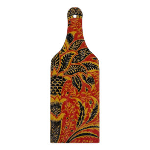 Tabla De Cortar William Morris India Rojo Floral Vintage Clásico