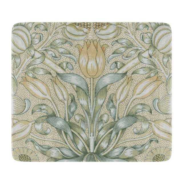 Tabla De Cortar William Morris Lily y Pomegranate Flower Classic (Anverso)