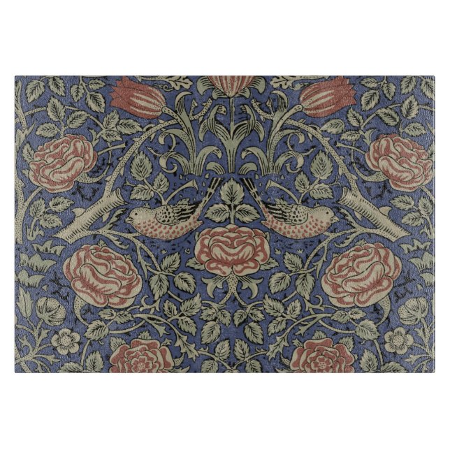 Tabla De Cortar William Morris Tudor Rosa Wallpaper (Anverso)