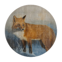 Tabla De Cortar Winter Fox Round