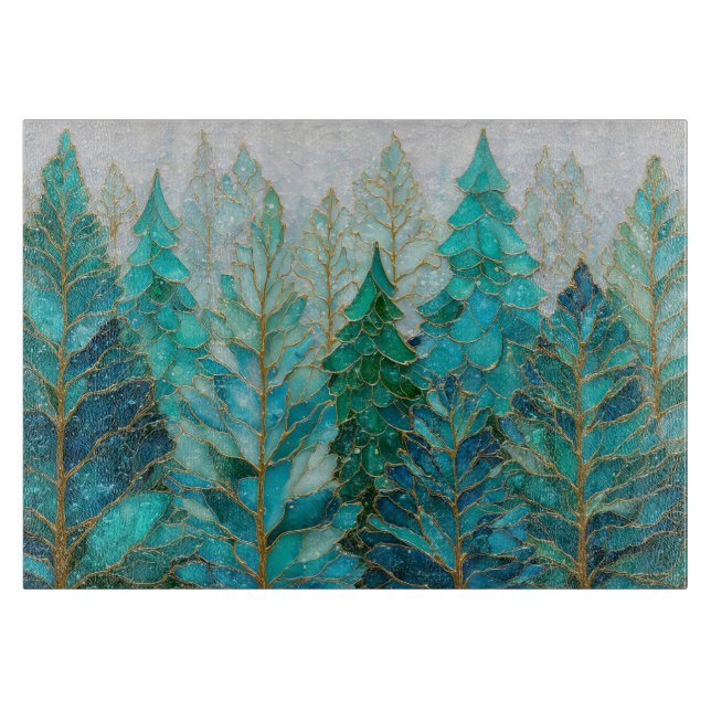 Tabla De Cortar Winter Pines – Christmas Forest (Anverso)