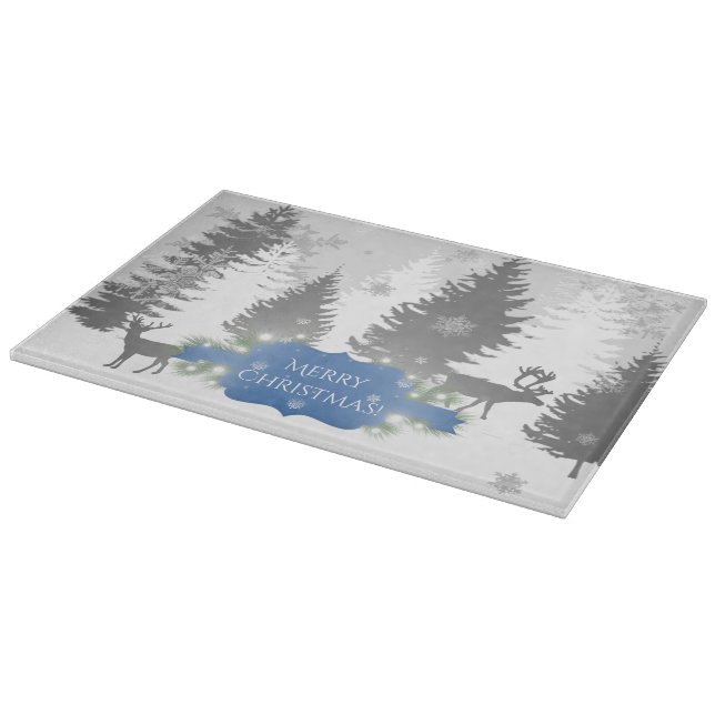 Tabla De Cortar Winter Wonderland Cutting Board - Azul (Borde)