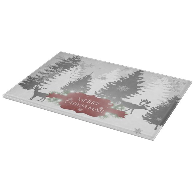 Tabla De Cortar Winter Wonderland Cutting Board - Rojo (Borde)