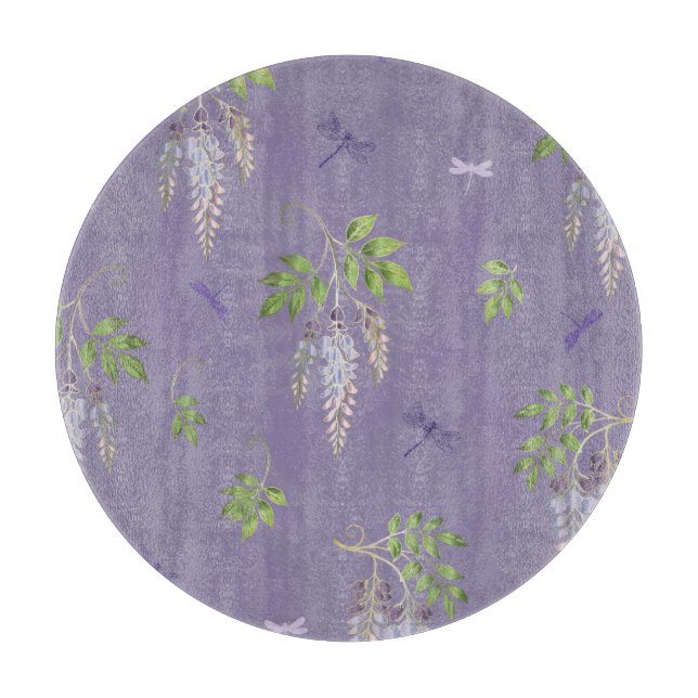 Tabla De Cortar Wisteria, ferns, & Dragonflies (Anverso)