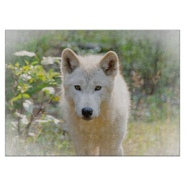 Tabla De Cortar Wolf Animal Art, Canadian Wildlife (Anverso)