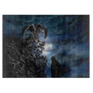 Tabla De Cortar Wolf Moon - Wolf con Golem