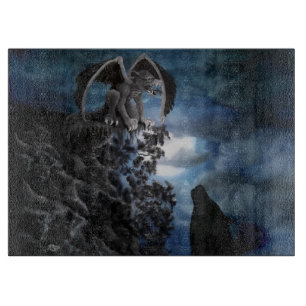 Tabla De Cortar Wolf Moon - Wolf con Golem