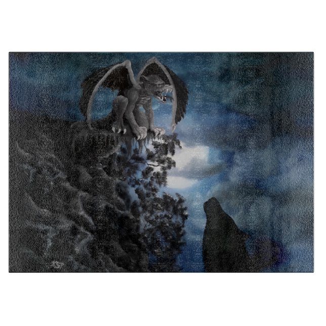 Tabla De Cortar Wolf Moon - Wolf con Golem (Anverso)