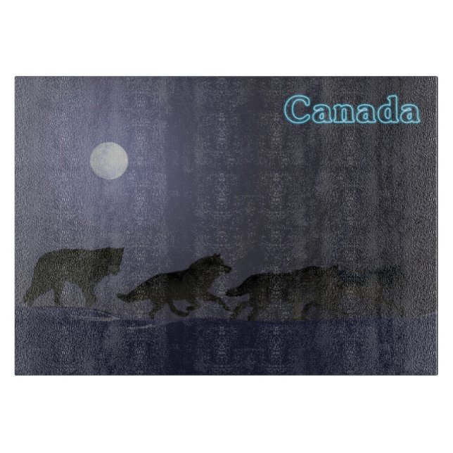 Tabla De Cortar Wolf Pack - Canadá (Anverso)