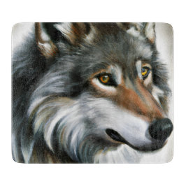 Tabla De Cortar Wolf Painting
