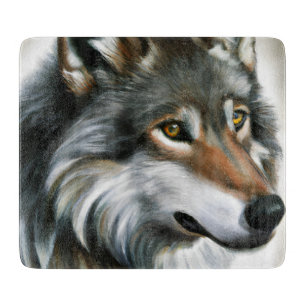 Tabla De Cortar Wolf Painting