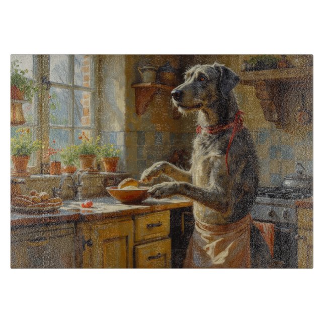 Tabla De Cortar Wolfhound Cooking in Kitchen (Anverso)