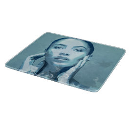 Tabla De Cortar "Woman in Blue"