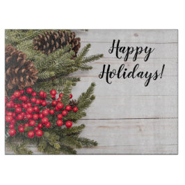 Tabla De Cortar Wreath and Holly Holiday Collection