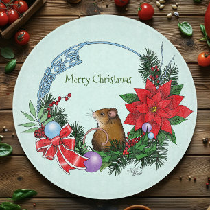 Tabla De Cortar Wreath del ratón navidades