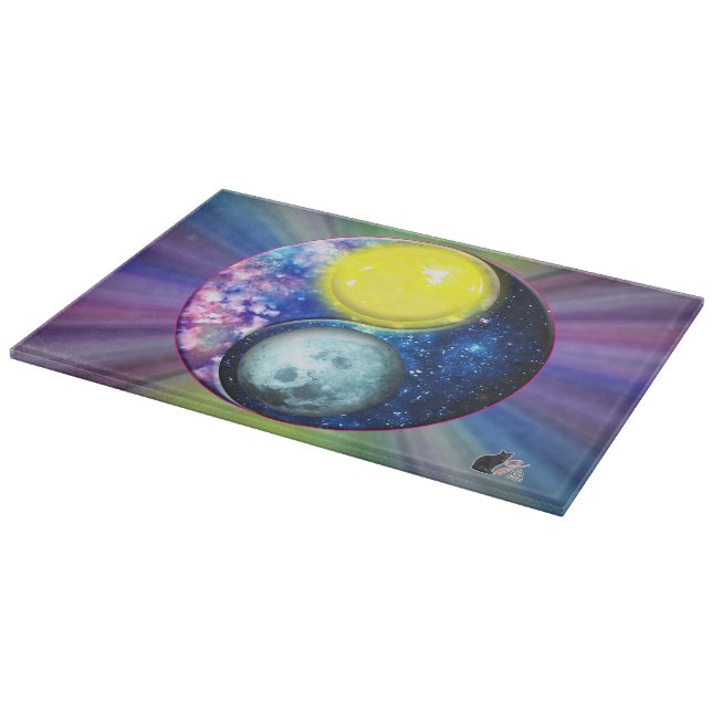 Tabla De Cortar Yang-Yin / Sol-Luna (Borde)