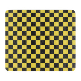 Tabla De Cortar Yellow and black checkerboard pattern
