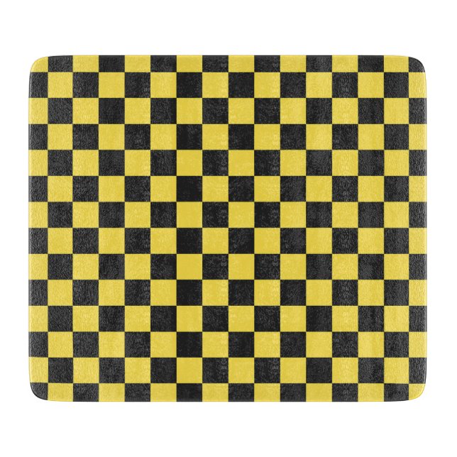 Tabla De Cortar Yellow and black checkerboard pattern (Anverso)