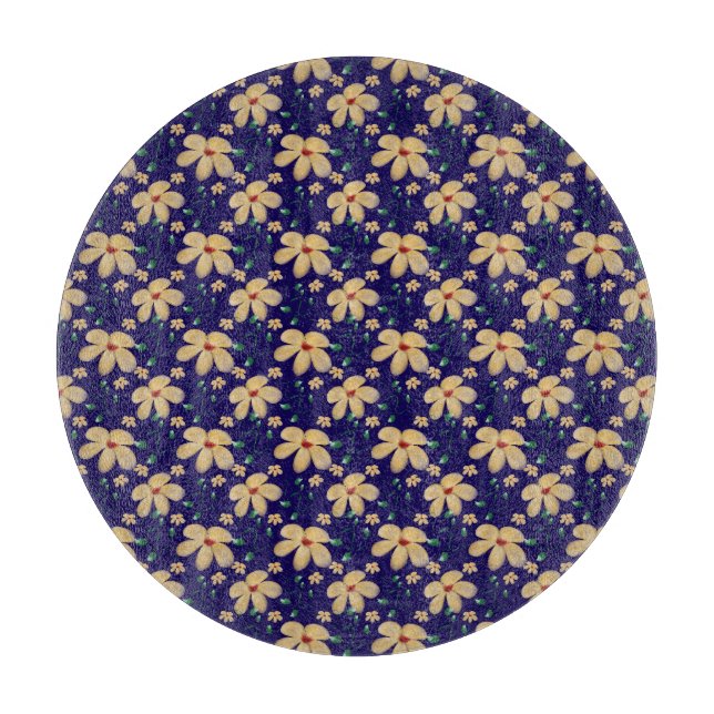 Tabla De Cortar Yellow floral pattern  (Anverso)