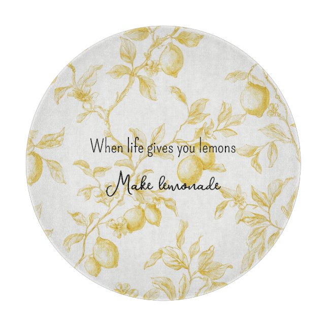 Tabla De Cortar Yellow Fruit Lemons Make Lemonade (Anverso)