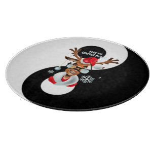 Tabla De Cortar Yin yang con reno