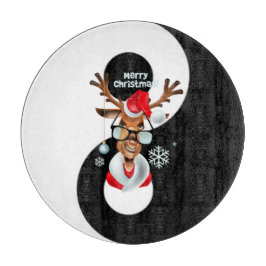 Tabla De Cortar Yin yang con reno
