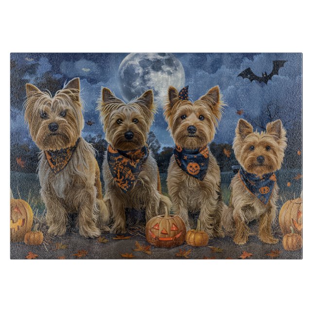 Tabla De Cortar Yorkipoo Halloween Spooky (Anverso)
