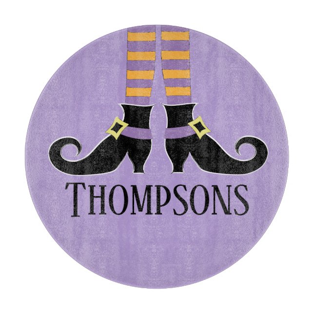 Tabla De Cortar Zapatos de bruja caprichosa (Anverso)