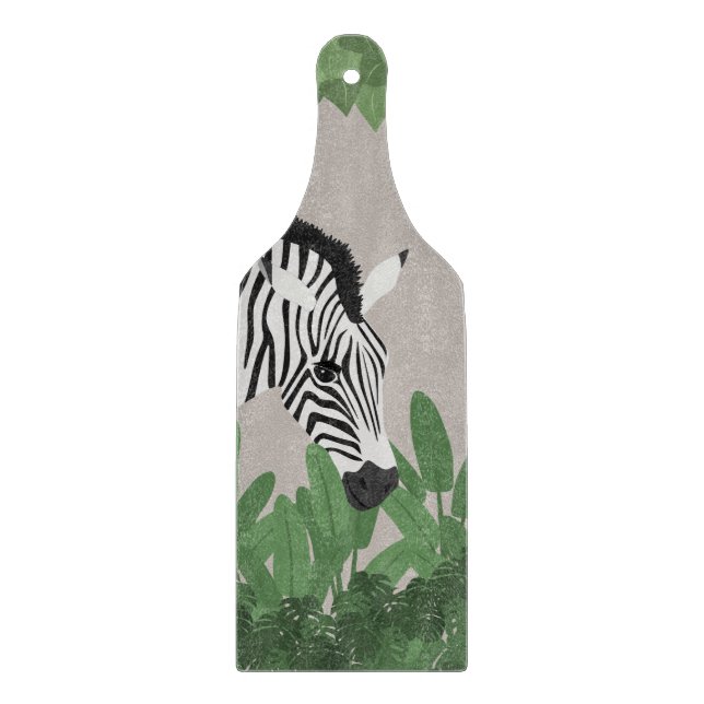 Tabla De Cortar Zebra amongst Leaves (Anverso)