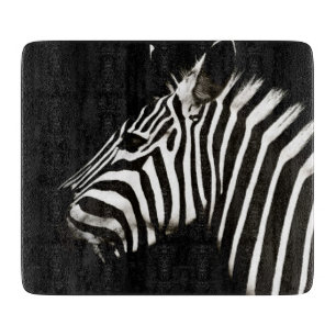 Tabla De Cortar Zebra Black and White Stristris Animal
