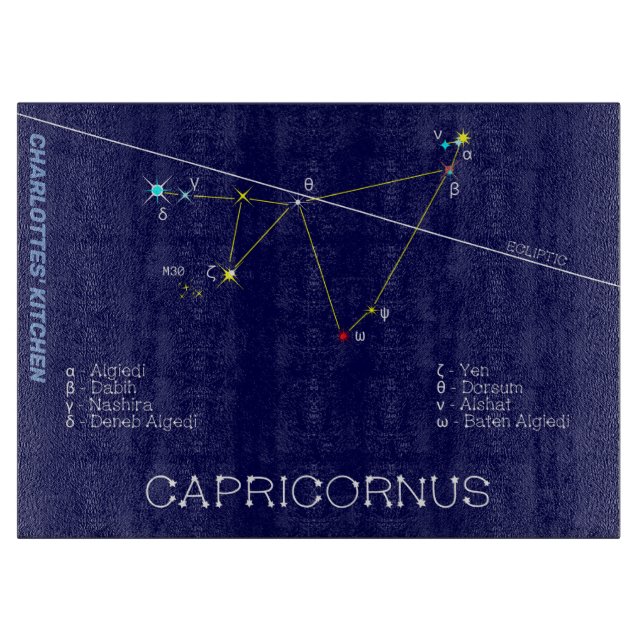 Tabla De Cortar Zodiac Constellation Capricornus (Anverso)