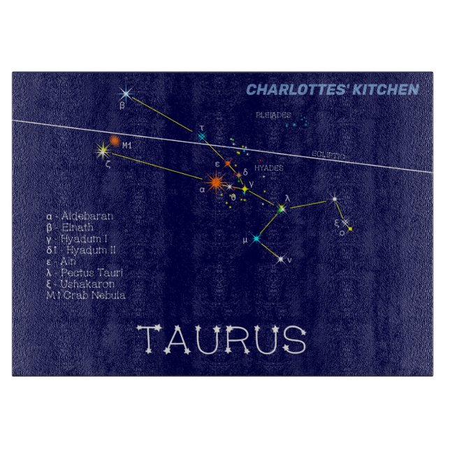 Tabla De Cortar Zodiac Constellation Taurus (Anverso)