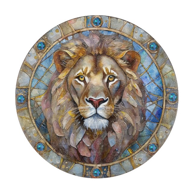 Tabla De Cortar Zodiac - Leo el León (Anverso)
