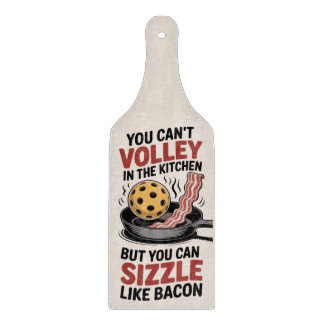 Tabla De Cortar Zona de cocina de pickleball con humor de tocino