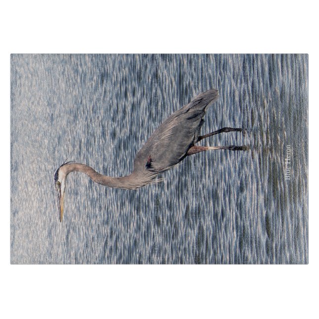 Tabla de corte de agua de Blue Heron (Anverso)
