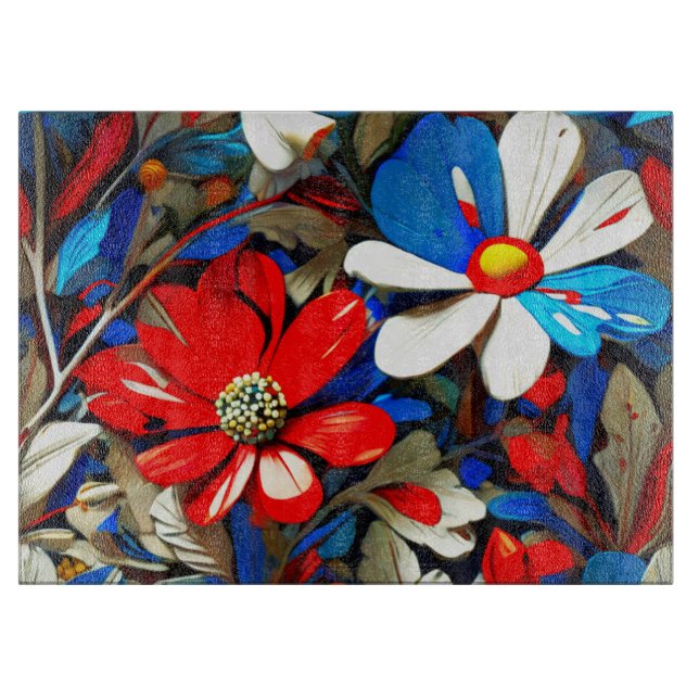Tabla de corte de flores silvestres vívidas (Anverso)