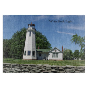 Tabla de corte de luz de roca blanca