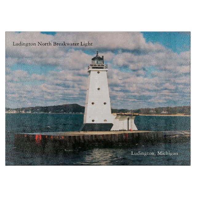 Tabla de corte de luz Ludington North Breakwater (Anverso)