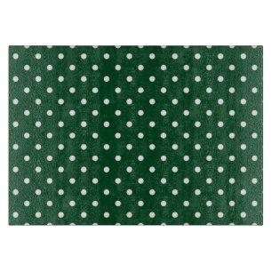 Tabla de corte de puntos de polka verde