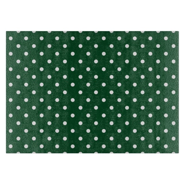 Tabla de corte de puntos de polka verde (Anverso)