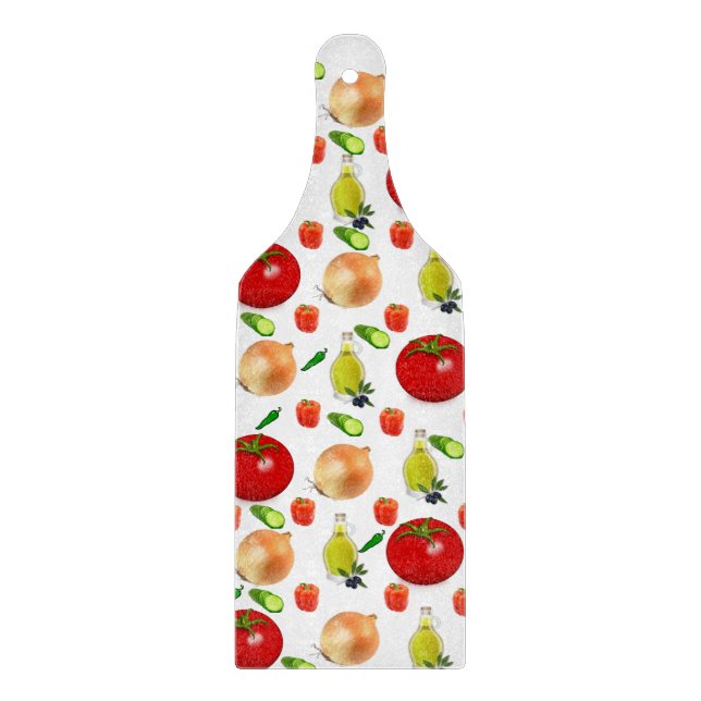 Tabla de corte de vidrio de tomate (Anverso)