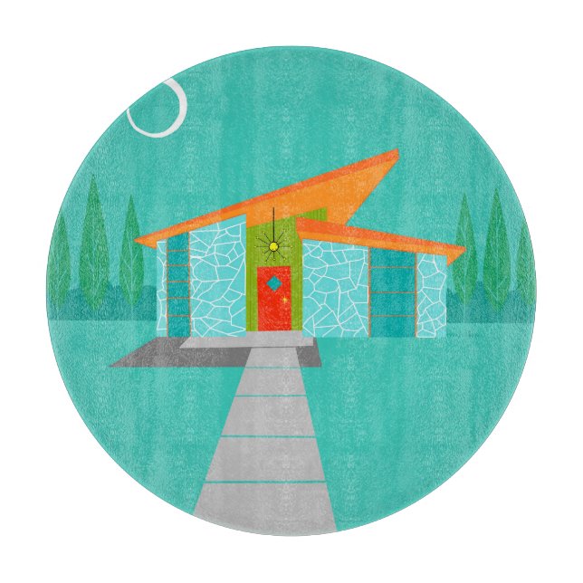 Tabla de corte de vidrio para casa de Personalizad (Anverso)