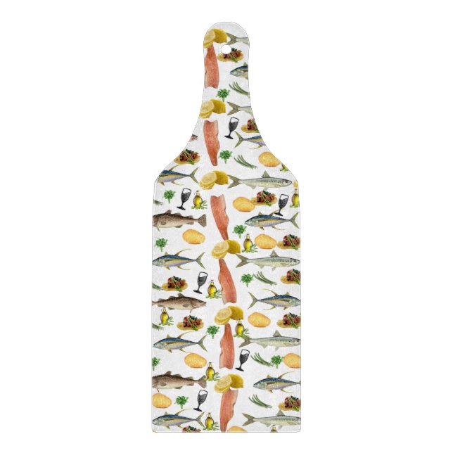 Tabla de corte de vidrio para peces (Anverso)