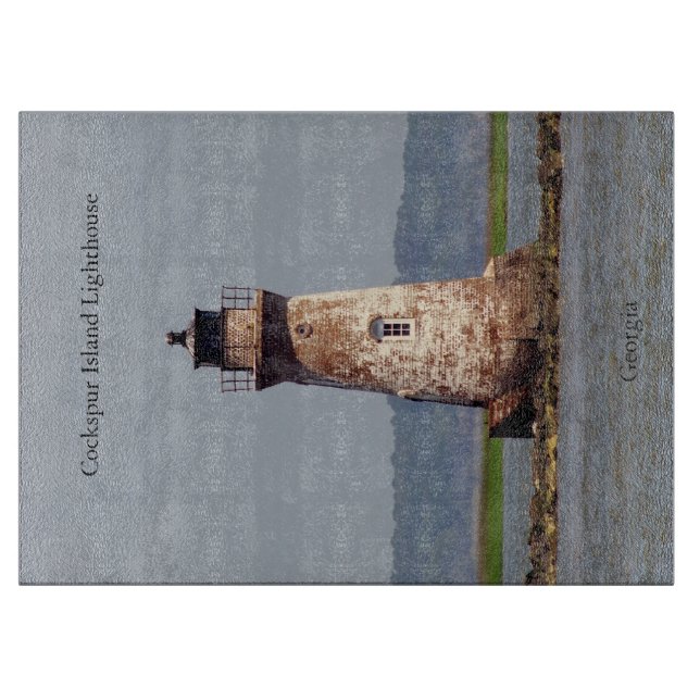 Tabla de corte del faro de Cockspur Island (Anverso)