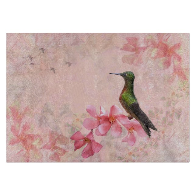 Tabla de corte rectangular Primavera Rosa (Anverso)